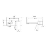 Celia Wall Basin/Bath Mixers Trim Kits Only Chrome