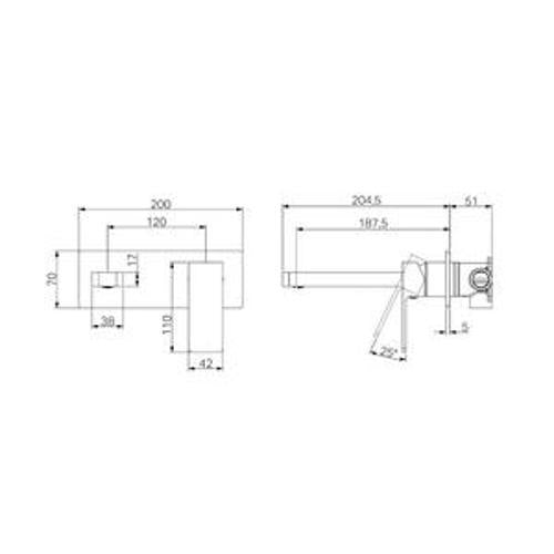 Celia Wall Basin/Bath Mixers Chrome