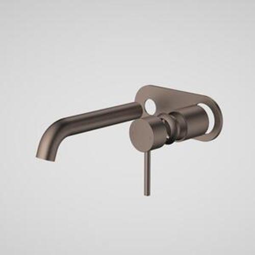 Liano II Wall Basin/Bath Trim Kit 175mm Rounded Cover Plate Brushed Bronze