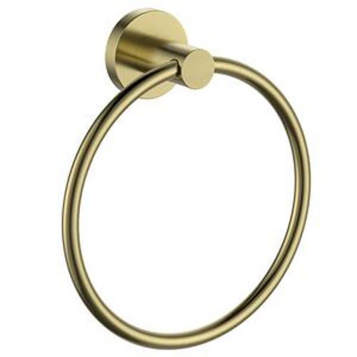 Pari Towel Ring Round Brushed Nickel - Elementi