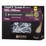 T-REX17 TimbaTX Wood Screw T304 - Ecko 10g x 100mm 75 Box
