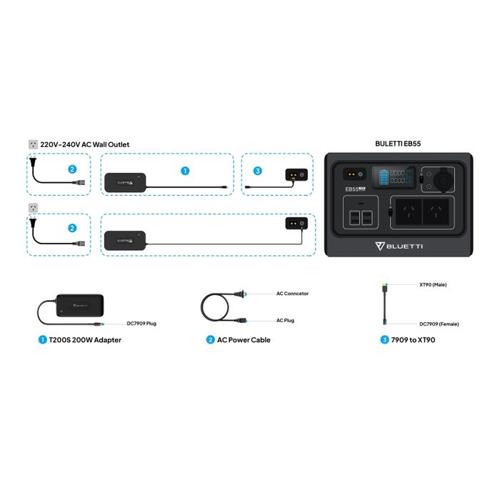 BLUETTI T200S AC ADAPTER FOR EB55 / EB70 / B80