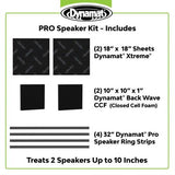 DYNAMAT PRO SPEAKER KIT (457MM X 457MM X 5MM) - 2 SHEET PACK (0.84 SQ METRE COVE