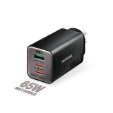 MICRODIA SMARTCUBE NANO 65W TRI PORT GAN WALL CHARGER - BLACK