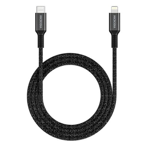 MICRODIA EXECABLE TWEED PD60W 1.3M USB-C TO LIGHTNING CABLE - CHARCOAL