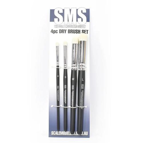 SCALE MODELLERS SUPPLY SYNTHETIC DRY BRUSH SET 5PC