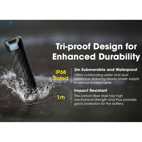 NITECORE LI-ION RECHARGEABLE USB C BATTERY 6000MAH 3.6V