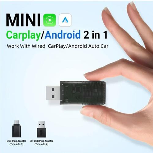 OTTOCAST CARPLAY & ANDROID AUTO TO WIRELESS USB ADAPTER MINI 2-IN-1