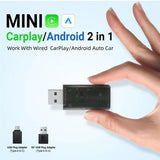 OTTOCAST CARPLAY & ANDROID AUTO TO WIRELESS USB ADAPTER MINI 2-IN-1