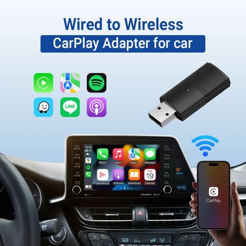 OTTOCAST CARPLAY & ANDROID AUTO TO WIRELESS USB ADAPTER MINI 2-IN-1