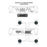 CERWIN VEGA AMPLIFIER CVP SERIES 4CH 55W RMS X 4 @ 4OHM / 75W RMS X 4 @ 2OHM