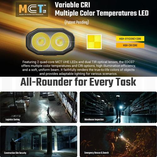 NITECORE EDC07 1500 LUMEN EDC FLASHLIGHT CLASSIC BLACK