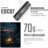 NITECORE EDC07 1500 LUMEN EDC FLASHLIGHT DESERT TAN