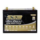AGM BATTERY DEEP CYCLE DUAL PURPOSE 12V 105AH 780CCA BY SSB (27X MF) ULTRA HIGH
