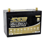 AGM BATTERY DEEP CYCLE DUAL PURPOSE 12V 105AH 780CCA BY SSB (27X MF) ULTRA HIGH