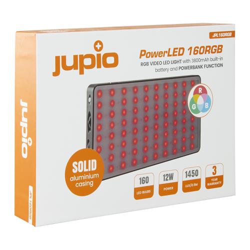 JUPIO POWERLED 160 RGB LED LIGHT / POWER BANK WITH BUILT-IN BATTERY 3800MAH