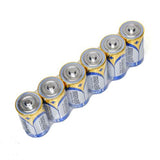 MAXELL ALKALINE C SIZE BULK SIX PACK BATTERIES IN SHRINK WRAP PACKAGING
