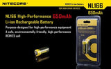 NITECORE LI-ION RECHARGEBALE BATTERY RCR123A (3.7V, 650mAh)