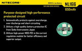 NITECORE LI-ION RECHARGEBALE BATTERY RCR123A (3.7V, 650mAh)