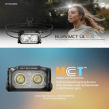 NITECORE USB C 400 LUMENS LED MCT ULTRA LIGHTWEIGHT HEADLAMP BLACK
