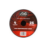 EDS 4 GAUGE 21.2MM2 CCA POWER CABLE MATT FLEXIBLE FROSTED BROWN 25 METRES