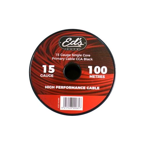 EDS 15 GAUGE SINGLE CORE PRIMARY CABLE CCA 100M BLACK