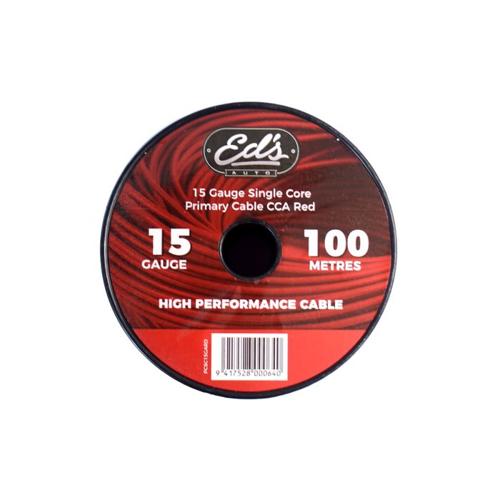 EDS 15 GAUGE SINGLE CORE PRIMARY CABLE CCA 100M RED