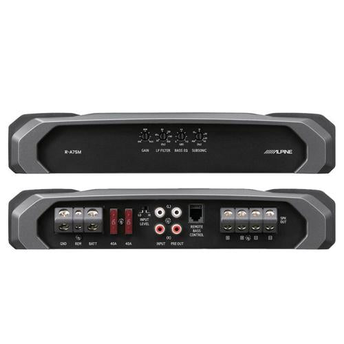 ALPINE (R SERIES) AMP MONO 500W RMS X 1 @ 4OHM / 750W RMS X 1 @ 2OHM