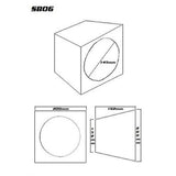 SPEAKER BOX 6.5" BLACK CARPET (PAIR)