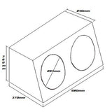 SUBWOOFER BOX FOR 2 x 12" SUB DOUBLE BLACK