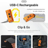NITECORE TIP3 720 LUMEN KEYCHAIN LIGHT CLASSIC ALLOY ORANGE