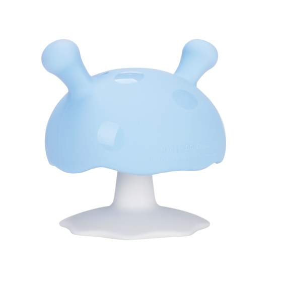 Mushroom Soothing Teether - Blue - Mombella