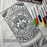 KOHA Create Washable Colouring Mat (Sun Design)