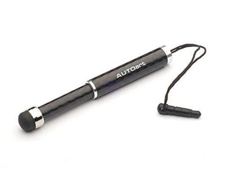 Premium diecast car-inspired stylus with carbon fiber construction for precise touchscreen use and enhanced smartphone experience.