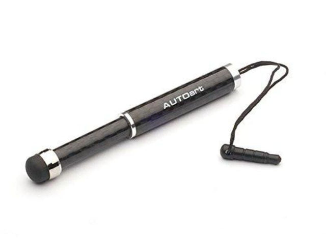 Premium diecast car-inspired stylus with carbon fiber construction for precise touchscreen use and enhanced smartphone experience.