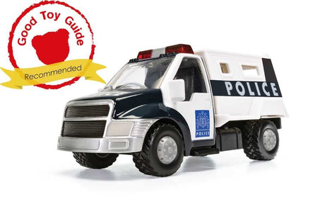Diecast Police DHN Armoured Truck in sleek design, crafted from durable metal and plastic for imaginative play and collection.
