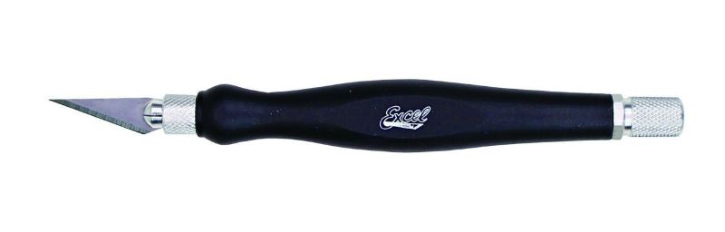 K-26 Rubber Grip Knife with ergonomic handle and number 11 blade, available in Black, Green, or Pink for precision cutting.