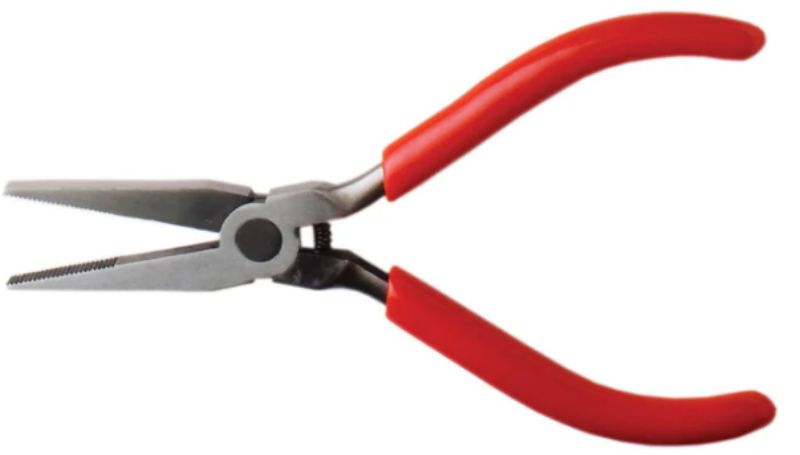 Flatnose pliers with ergonomic grip, precision tips, and spring-loaded design for easy handling in crafting and DIY projects.