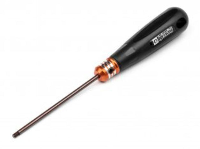 Ergonomic 3.0mm hex driver with orange accents, ideal for RC enthusiasts, featuring a lightweight handle and durable steel tips.