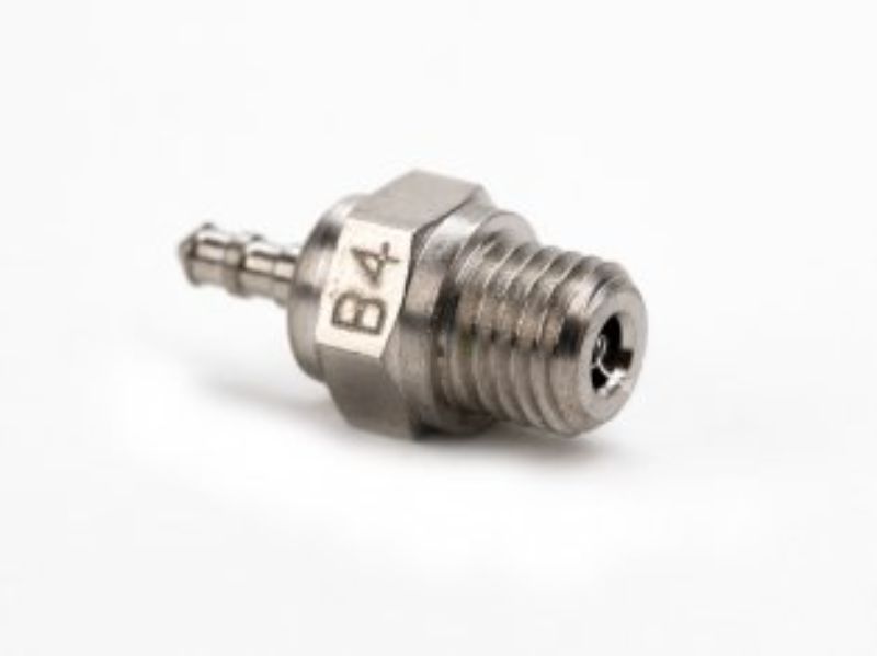 B4 Hot Std Glow Plug for nitro engines, enhances performance with Platinum and Rhodium, ideal for HPI Nitro cars and trucks.