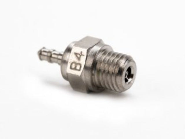 B4 Hot Std Glow Plug for nitro engines, enhances performance with Platinum and Rhodium, ideal for HPI Nitro cars and trucks.