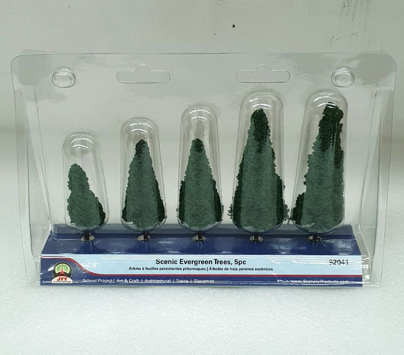 JJT Model Scenery - 62-112mm Evergreen trees (5)