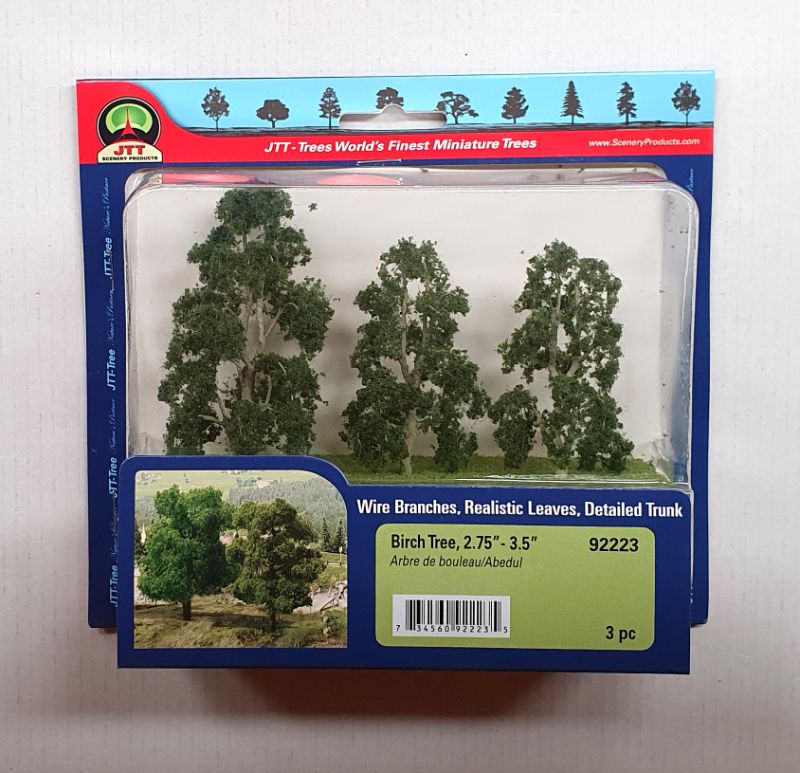 JJT Model Scenery - Birch Trees 70- 89mm (3)