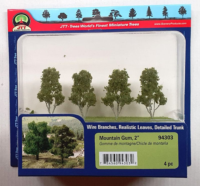 Realistic 50.8mm Mountain Gum Trees for enhancing model railways and dioramas, capturing Australian landscape authenticity.