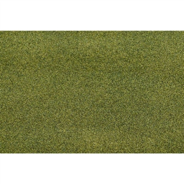 Moss Green 635x483mm grass mat for model scenery, ideal for dioramas and train sets, featuring realistic texture and vibrant color.