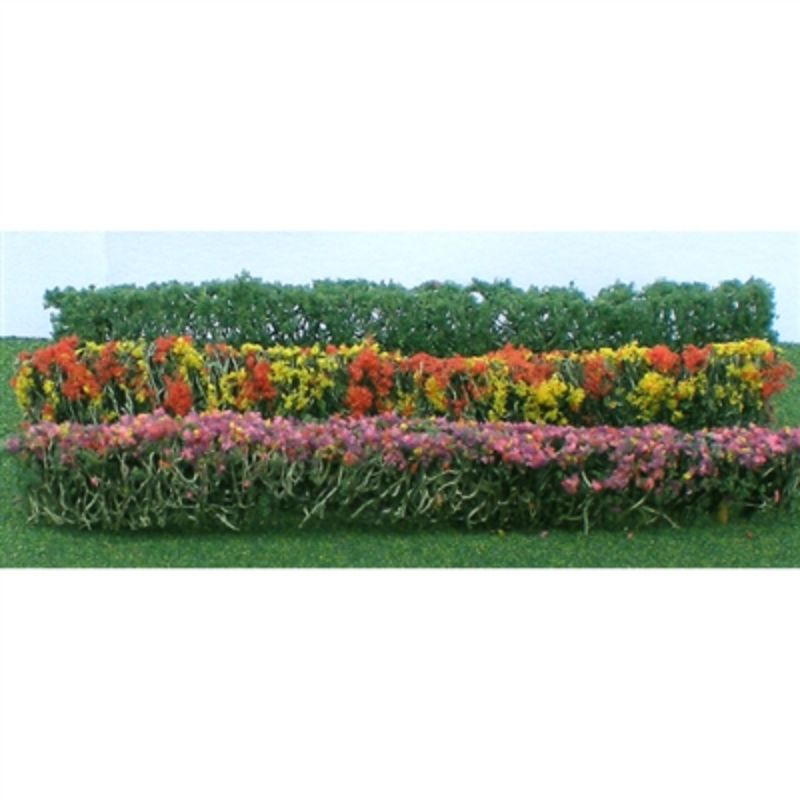 JJT Model Scenery - HO: Flower Hedge Ass Colours(8