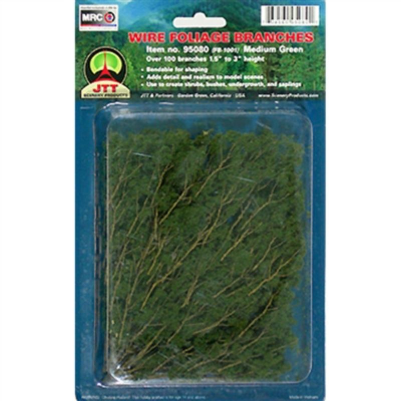 JJT Model Scenery - 38-75mm Med GrnBrnchs(60)R8857