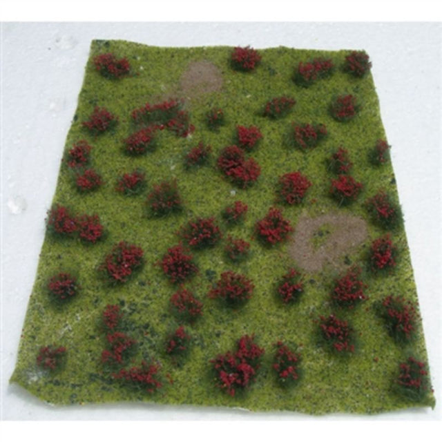 Vibrant 125x175mm flower meadow sheet for realistic model landscapes and dioramas, enhancing scenes with colorful floral details.