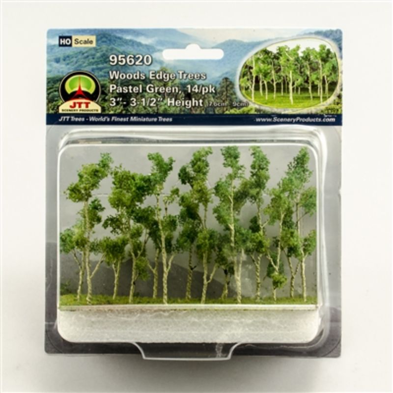 JJT Model Scenery - HO: Wood EdgeTrees P Green(14)