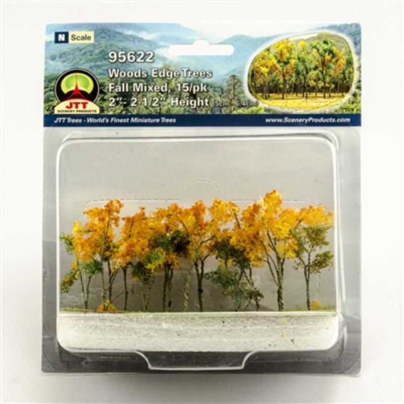 JJT Model Scenery - N: Wood EdgeTrees Fall Mix(15)